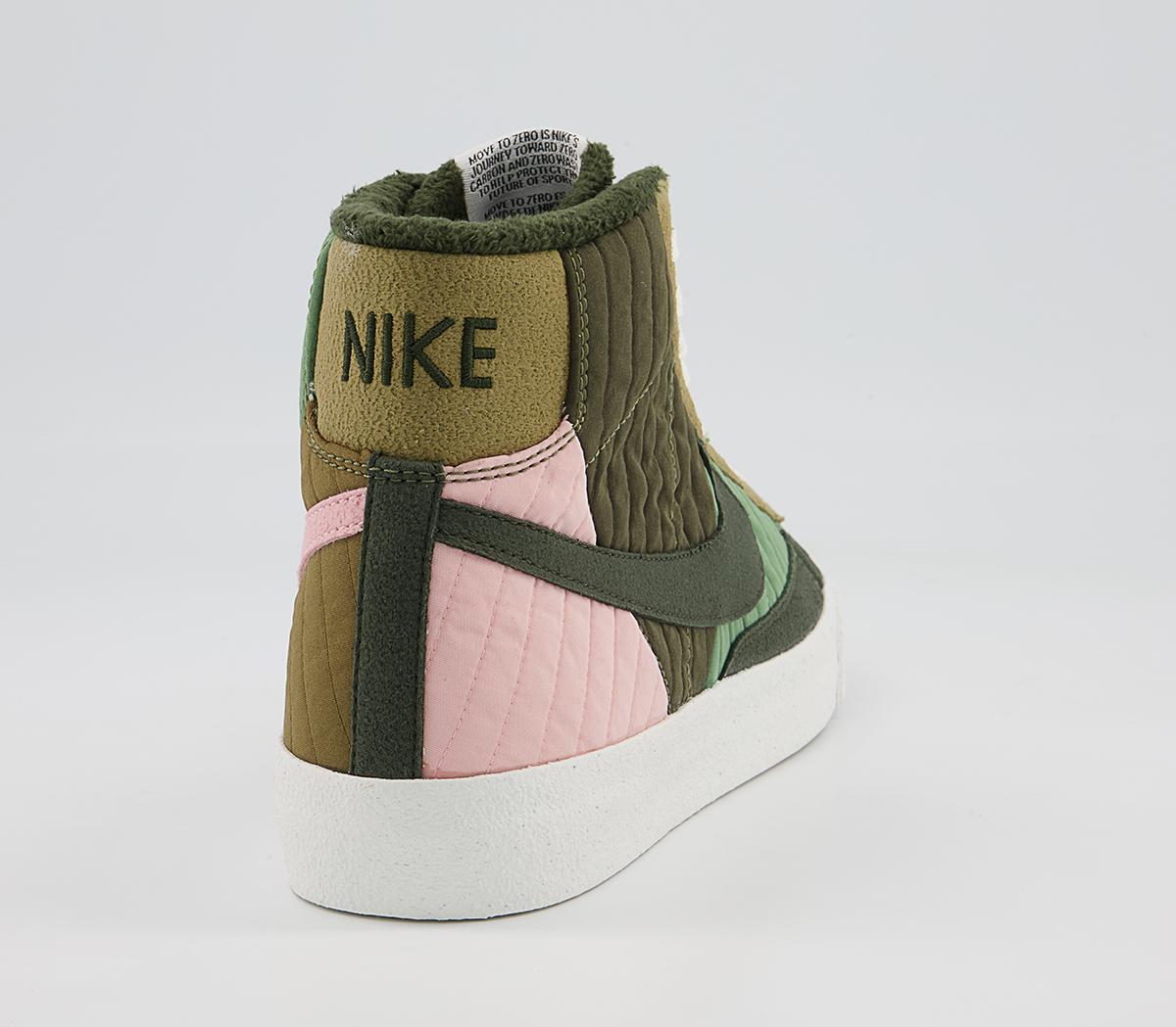 Nike Blazer Mid 77 Lx Trainers Nike Blazer Mid 77 Lx Trainers Sequoia Med Olive Brown Kelp Oil Green Sail