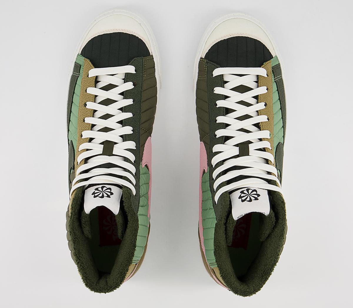 Nike Blazer Mid 77 Lx Trainers Nike Blazer Mid 77 Lx Trainers Sequoia Med Olive Brown Kelp Oil Green Sail
