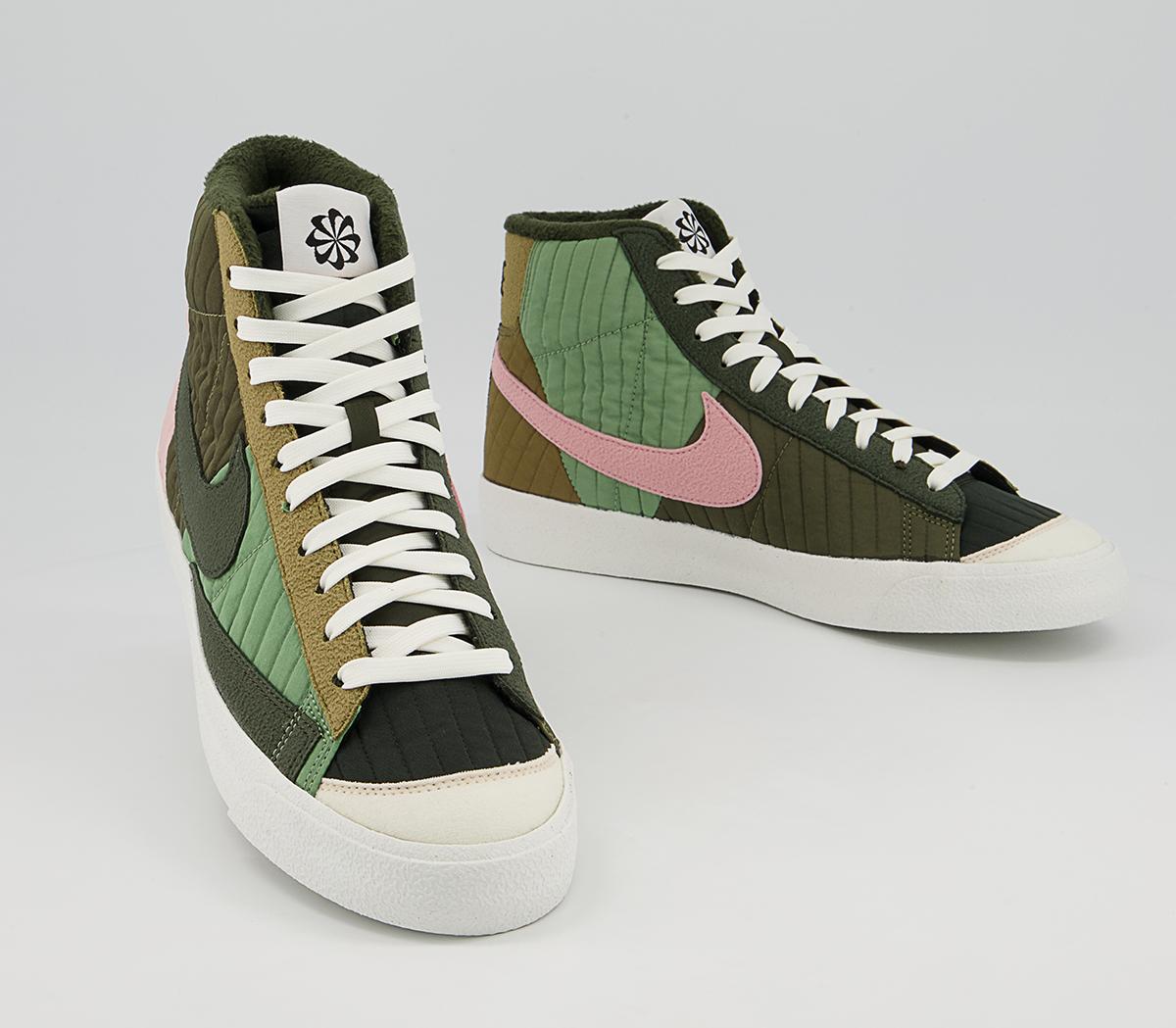 Nike Blazer Mid 77 Lx Trainers Nike Blazer Mid 77 Lx Trainers Sequoia Med Olive Brown Kelp Oil Green Sail
