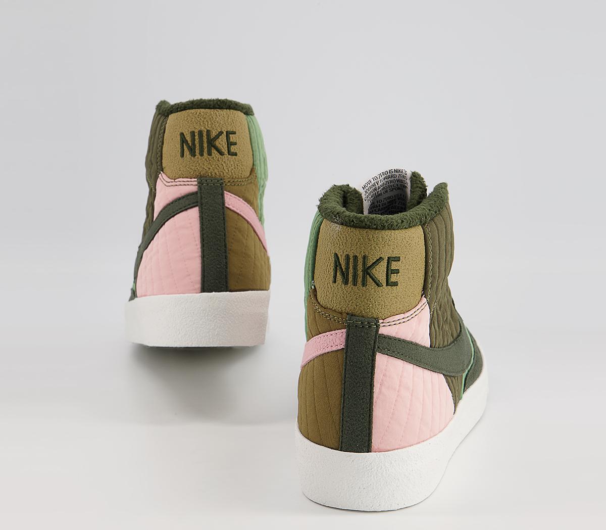 Nike Blazer Mid 77 Lx Trainers Nike Blazer Mid 77 Lx Trainers Sequoia Med Olive Brown Kelp Oil Green Sail