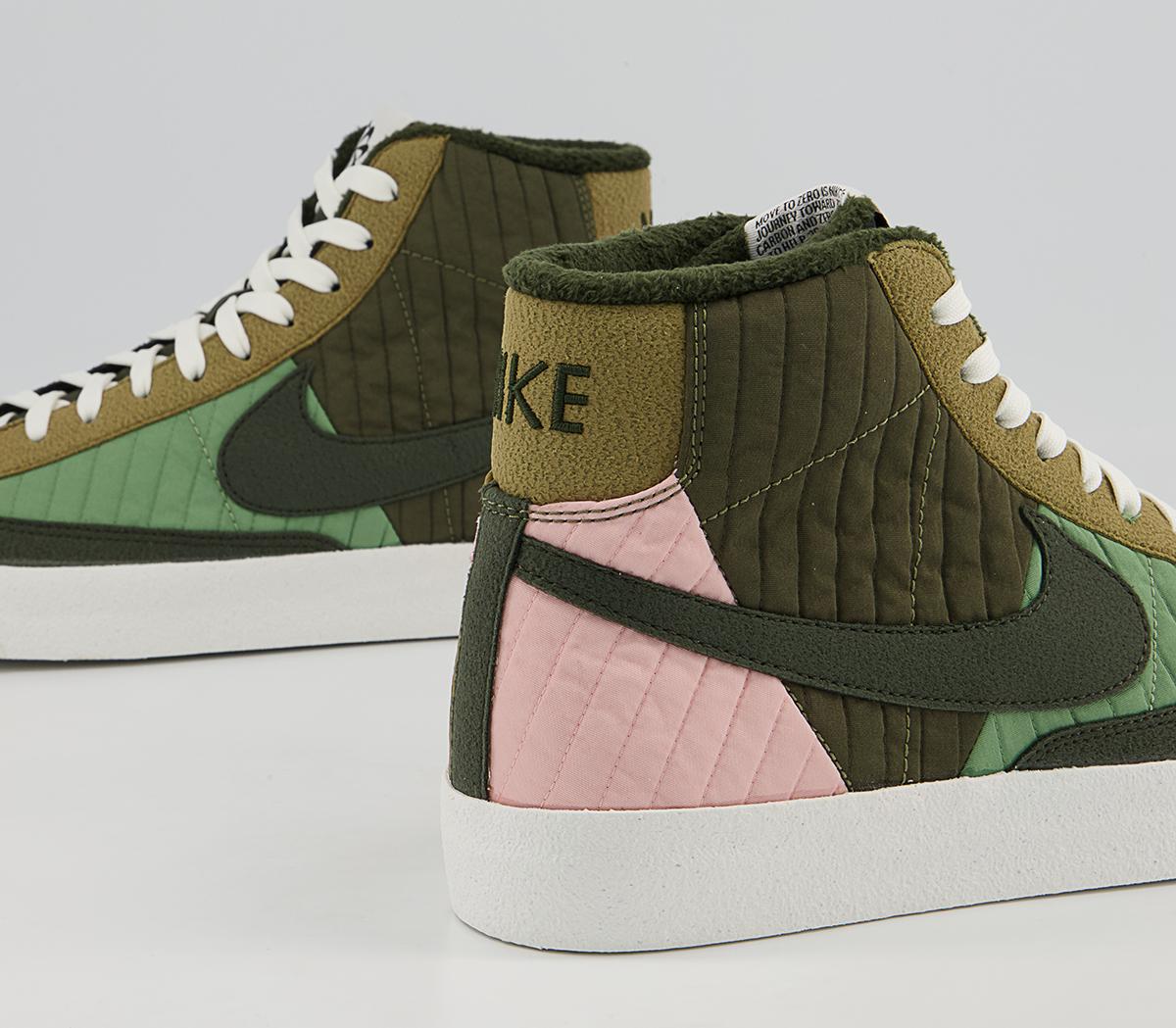 Nike Blazer Mid 77 Lx Trainers Nike Blazer Mid 77 Lx Trainers Sequoia Med Olive Brown Kelp Oil Green Sail