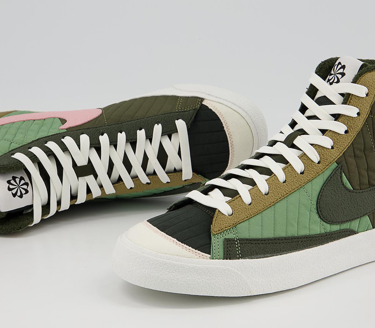 Nike Blazer Mid 77 Lx Trainers Nike Blazer Mid 77 Lx Trainers Sequoia Med Olive Brown Kelp Oil Green Sail