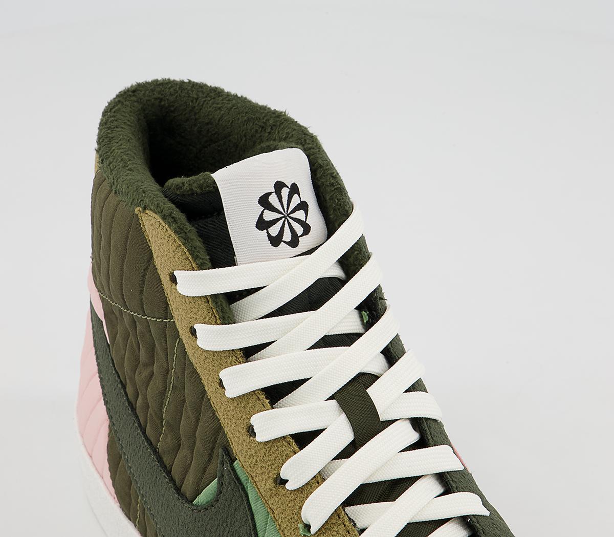 Nike Blazer Mid 77 Lx Trainers Nike Blazer Mid 77 Lx Trainers Sequoia Med Olive Brown Kelp Oil Green Sail