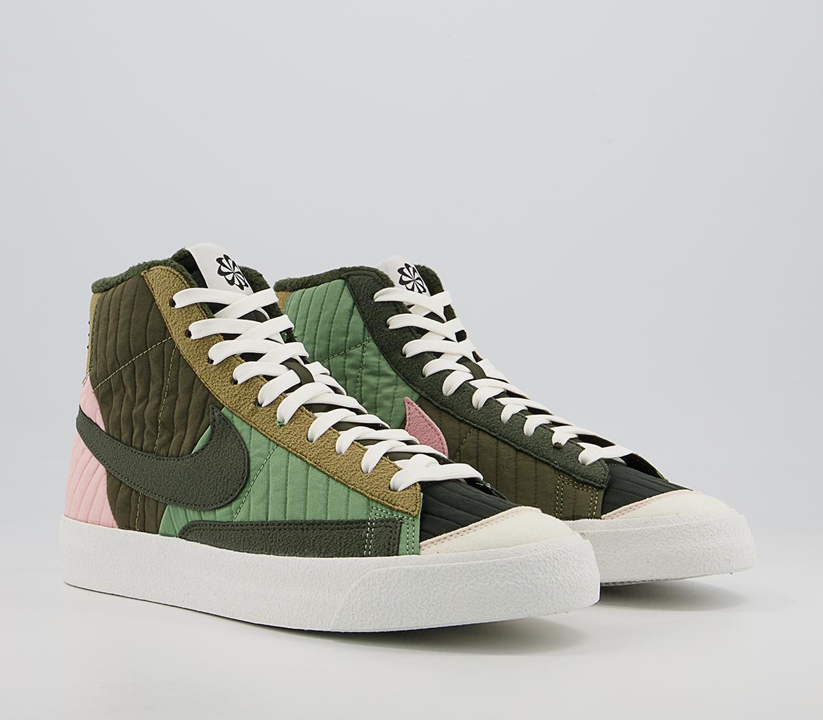 Nike Blazer Mid 77 Lx Trainers Nike Blazer Mid 77 Lx Trainers Sequoia Med Olive Brown Kelp Oil Green Sail