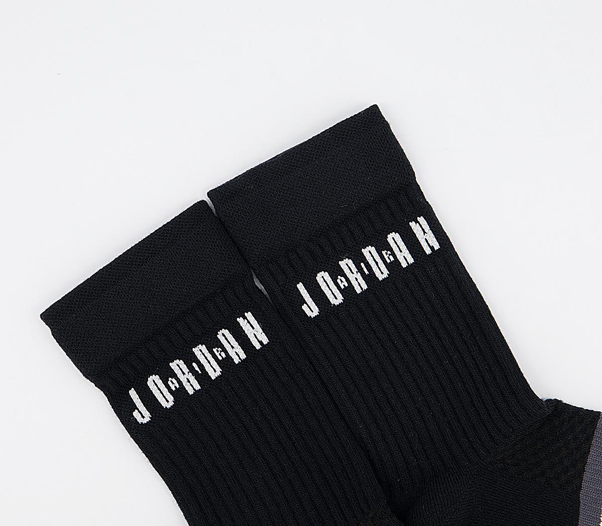 Jordan Jordan Legacy Crew Socks Jordan Jordan Legacy Crew Socks Black White