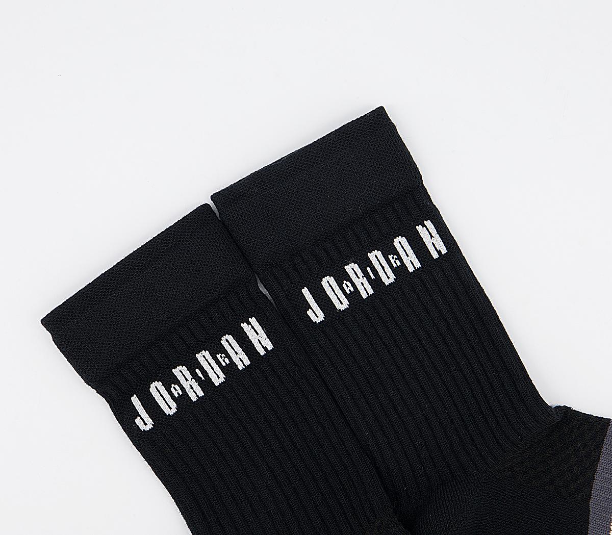 Jordan Jordan Legacy Crew Socks Black White - Socks