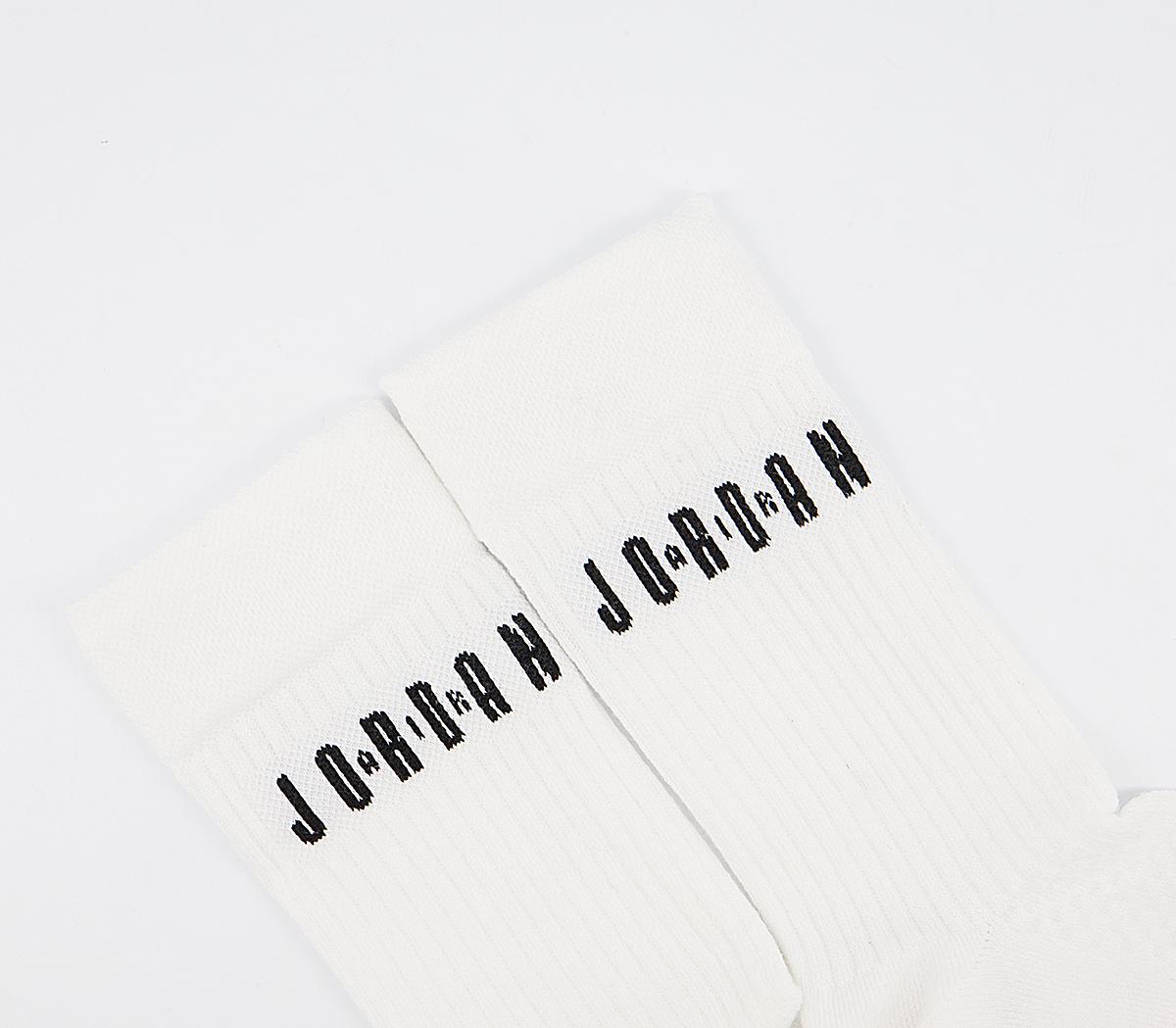 Jordan Jordan Legacy Crew Socks Jordan Jordan Legacy Crew Socks White Black
