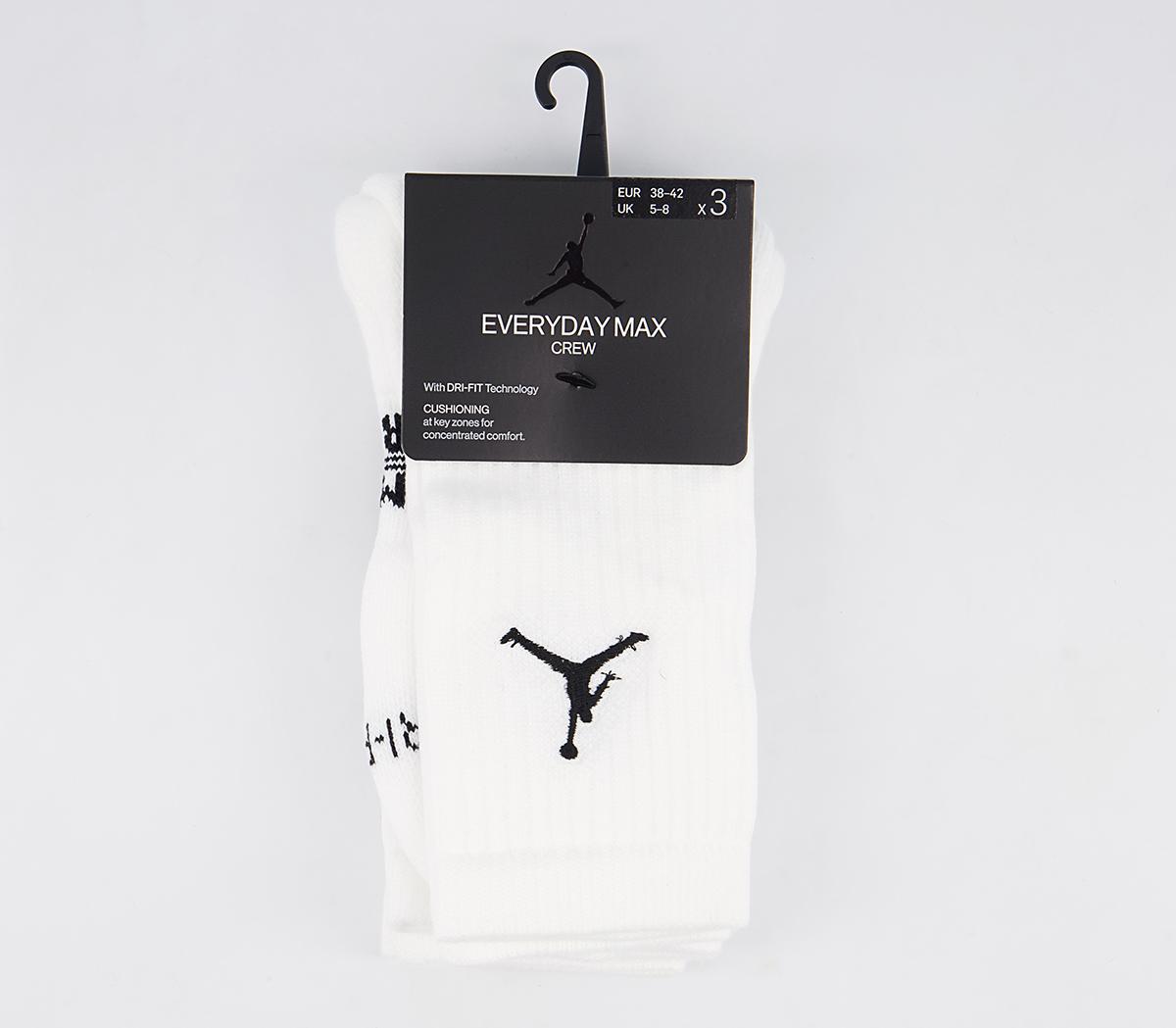 JordanJordan Crew Socks 3 PackWhite Black