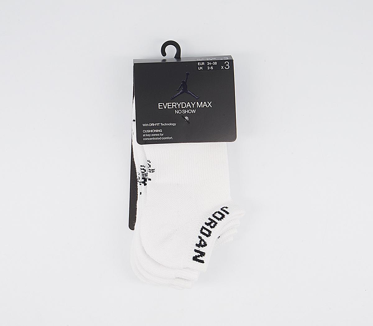 Jordan Jordan No Show Socks Jordan Jordan No Show Socks White Black