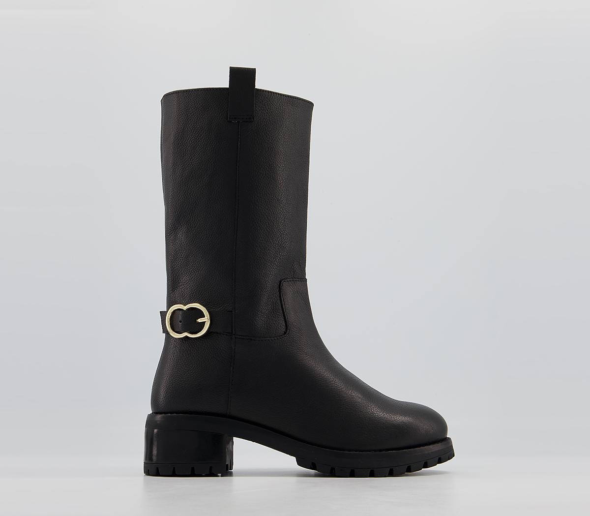 Office Kingsland Calf Boots Office Kingsland Calf Boots Black Tumbled Leather