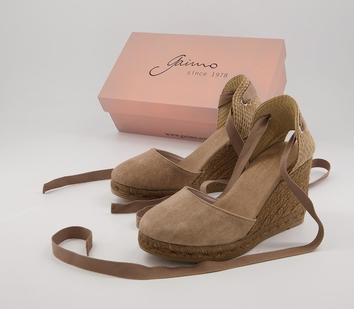 Gaimo for OFFICEAnkle Tie WedgesBeige