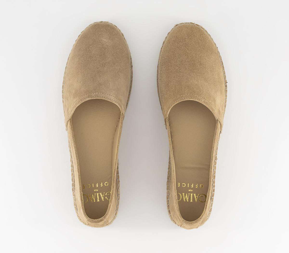 Gaimo for OFFICECamping Slip On EspadrillesTan Suede
