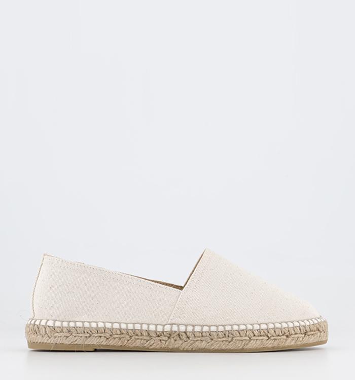 Gaimo for OFFICE Camping Slip On Espadrilles Cream Canvas