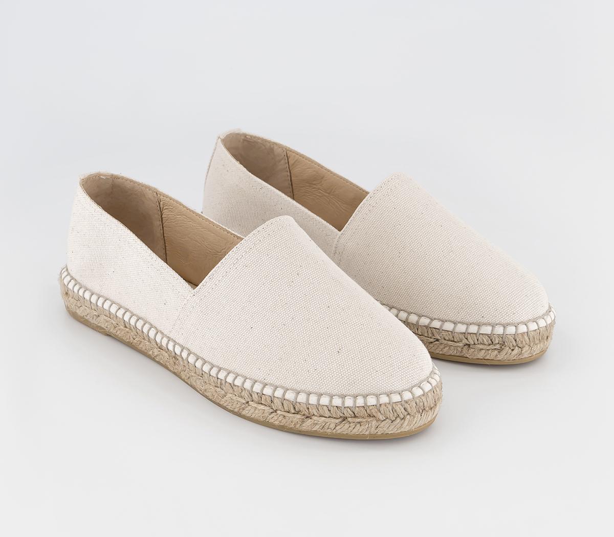 Gaimo for OFFICECamping Slip On EspadrillesCream Canvas