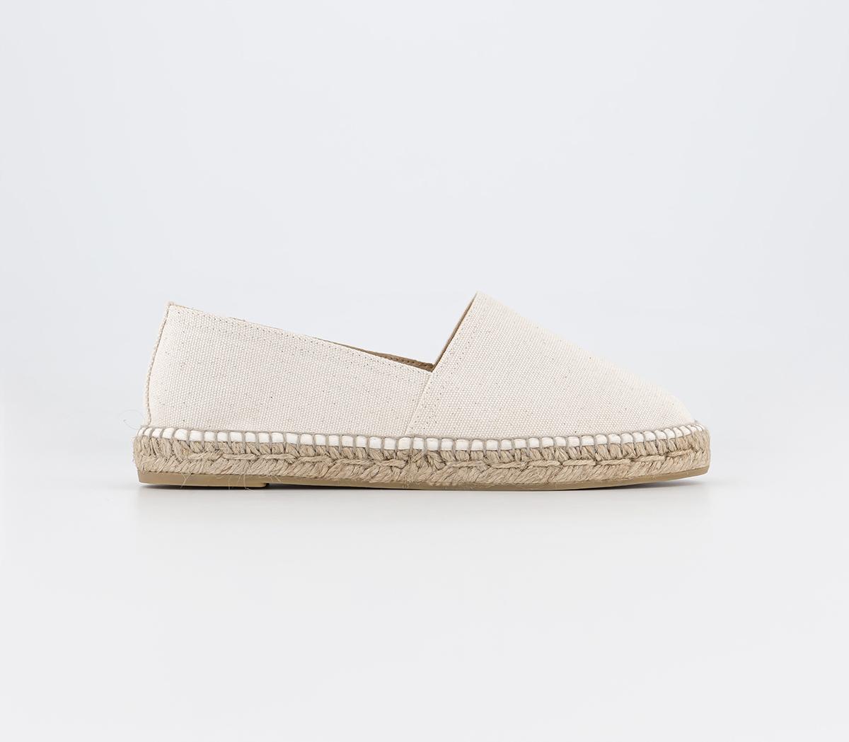 Gaimo for OFFICE Camping Slip On Espadrilles Cream Canvas - Flat Shoes ...