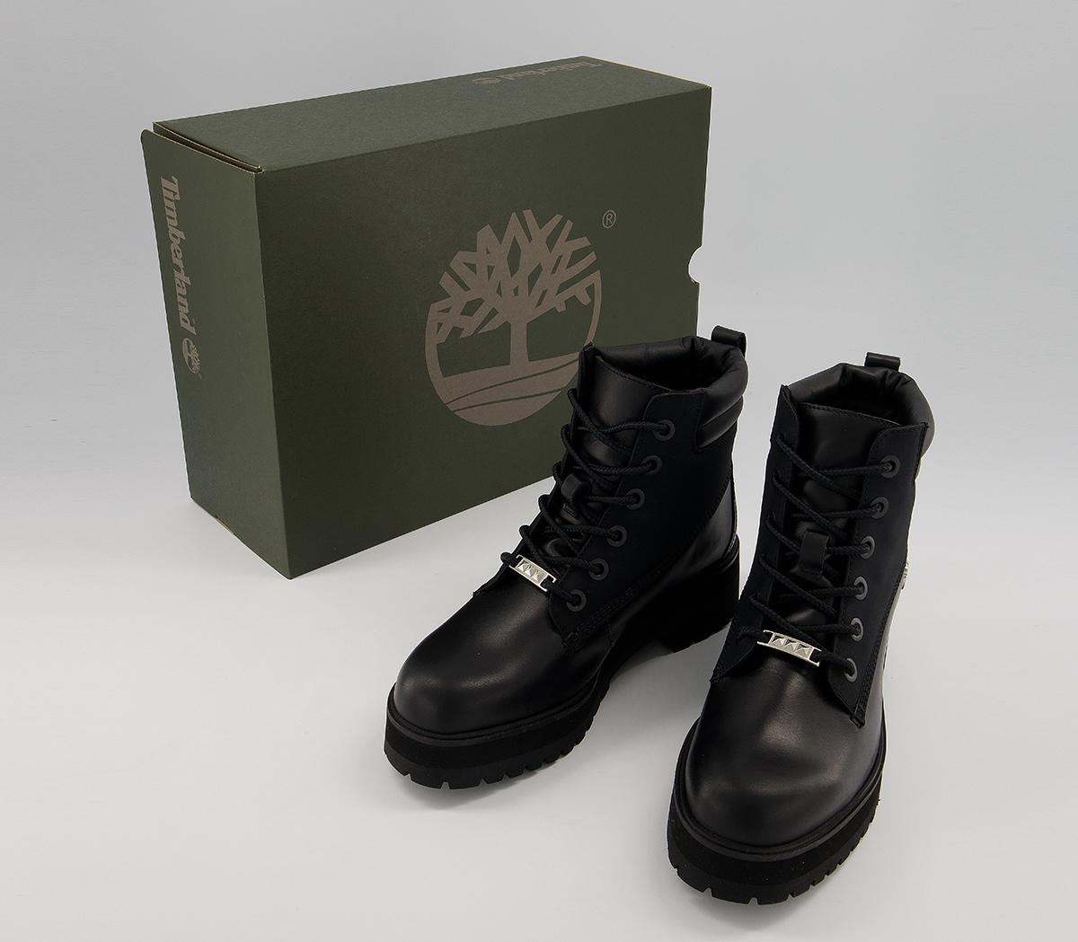 Timberland 6 Inch Stack Boots Timberland 6 Inch Stack Boots Black