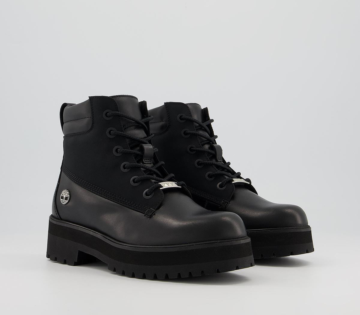 Timberland 6 Inch Stack Boots Timberland 6 Inch Stack Boots Black