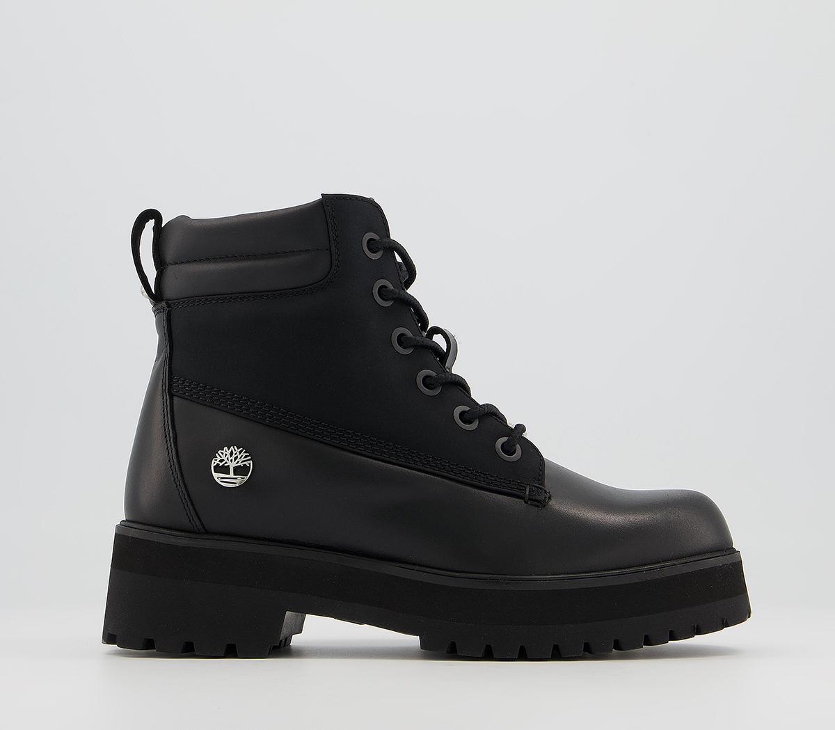 Timberland 6 Inch Stack Boots Timberland 6 Inch Stack Boots Black