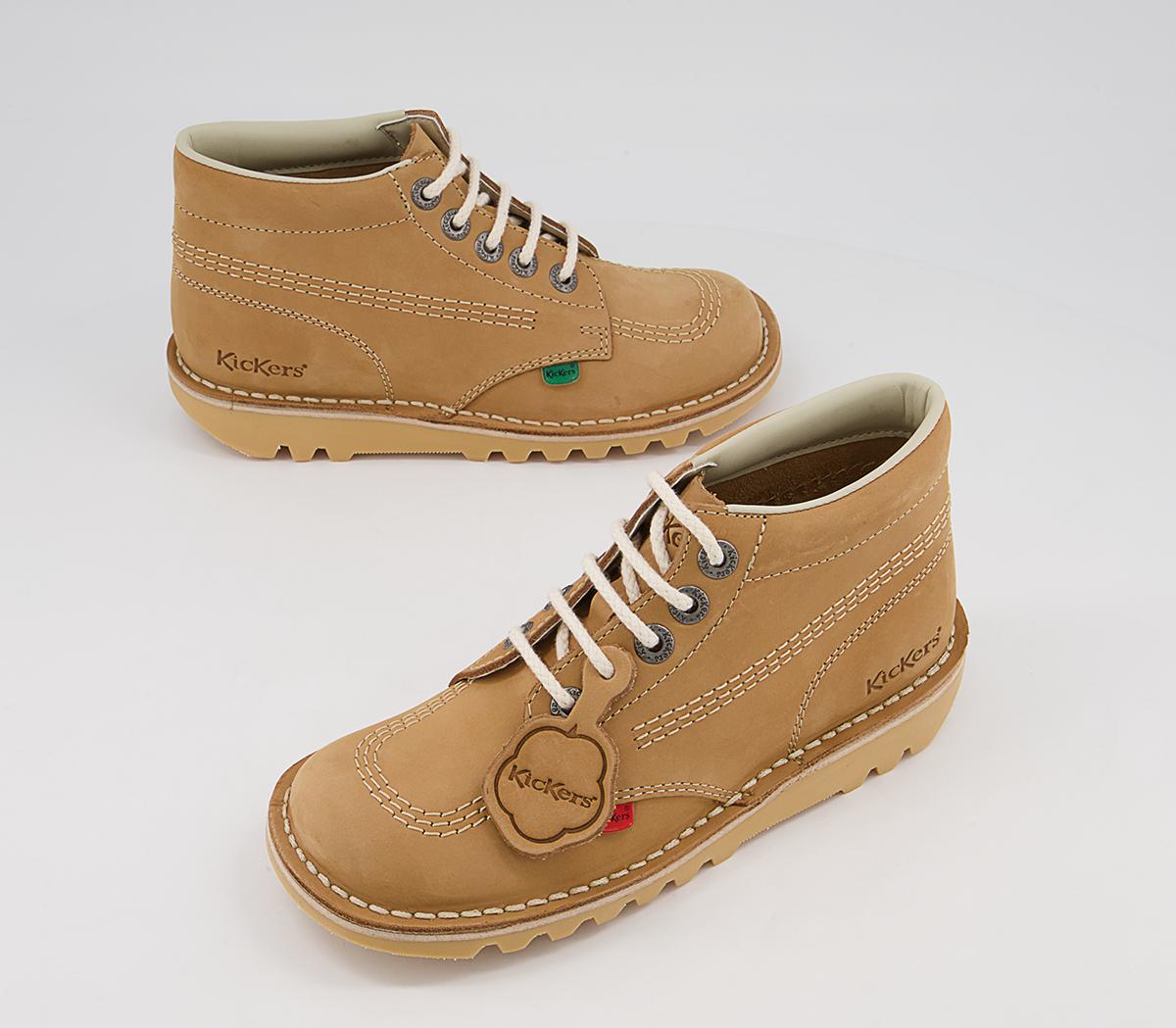 Kickers Kick Hi Boots Kickers Kick Hi Boots Tan Light Cream
