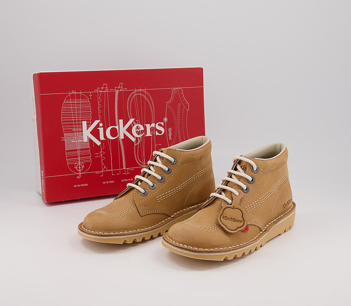 Kickers Kick Hi Boots Kickers Kick Hi Boots Tan Light Cream
