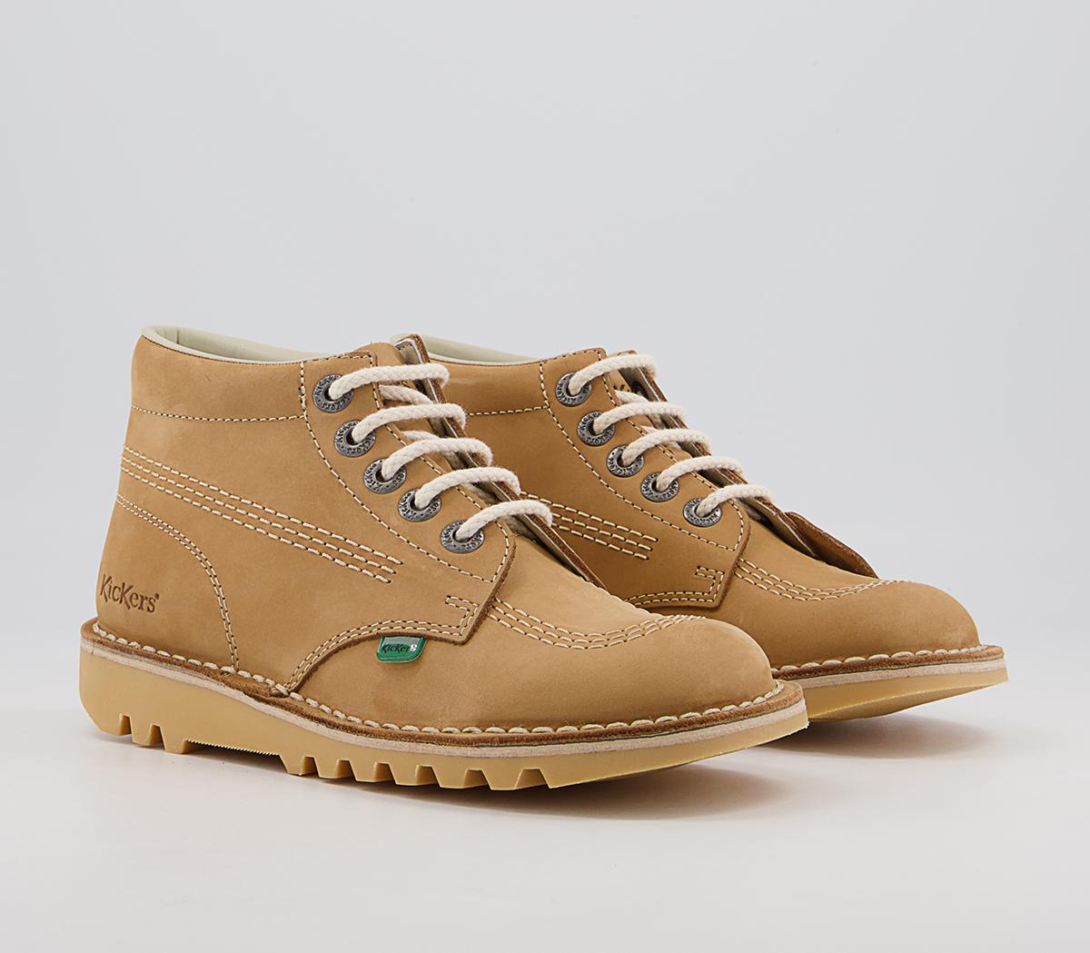 Kickers Kick Hi Boots Kickers Kick Hi Boots Tan Light Cream