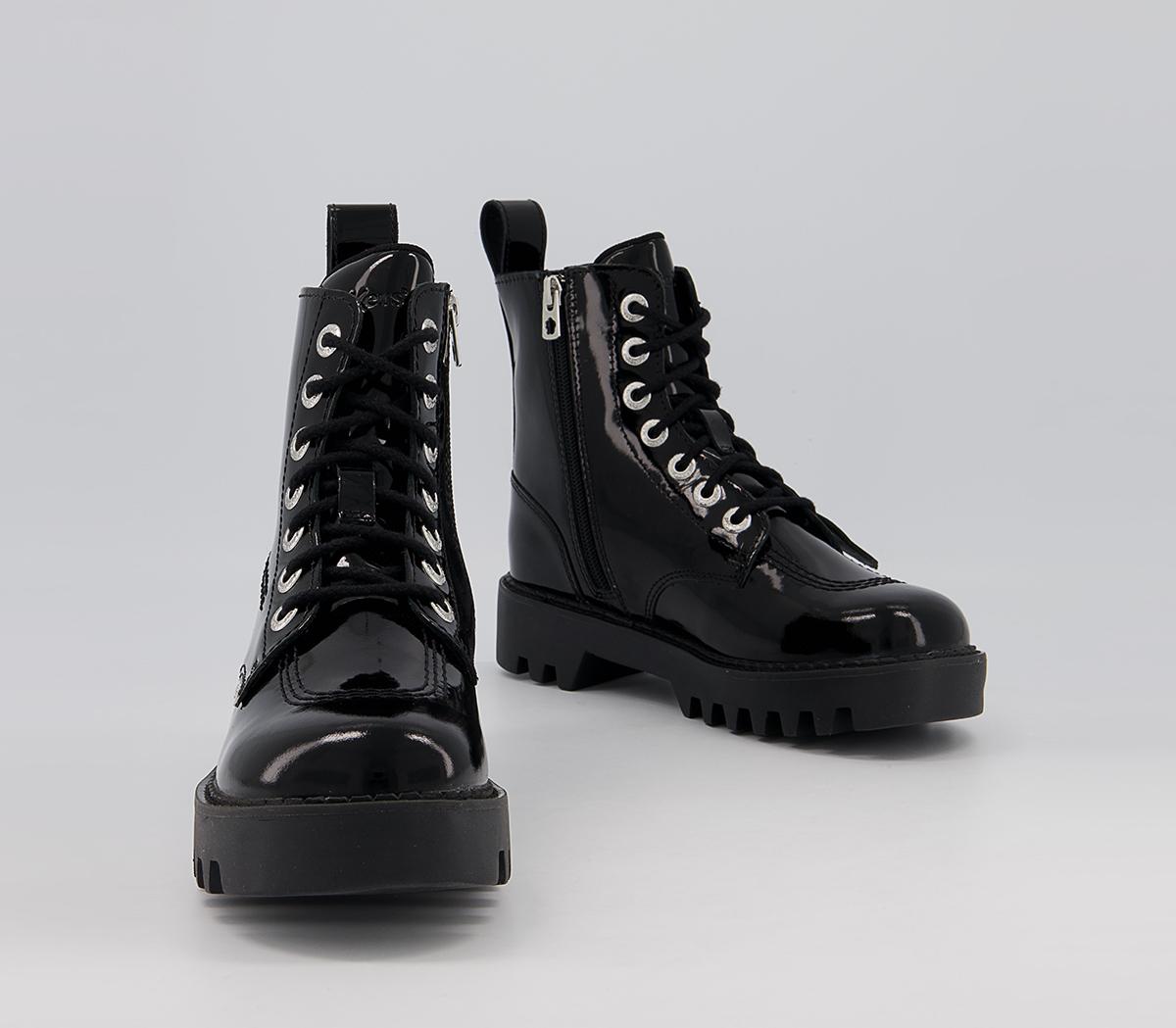 KickersKizziie Higher Pat BootsBlack