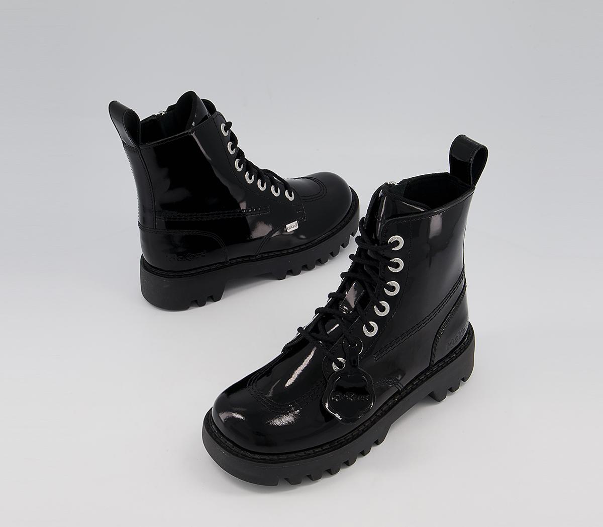 KickersKizziie Higher Pat BootsBlack