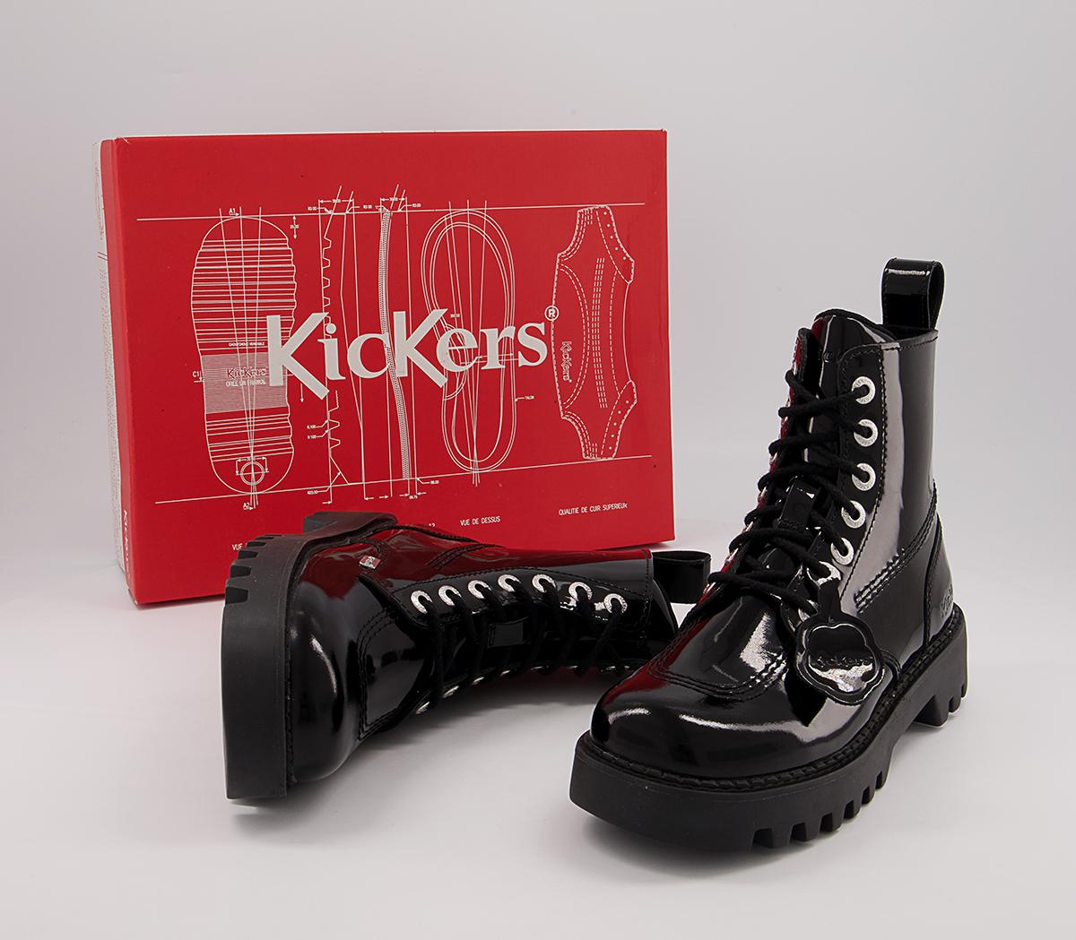 KickersKizziie Higher Pat BootsBlack