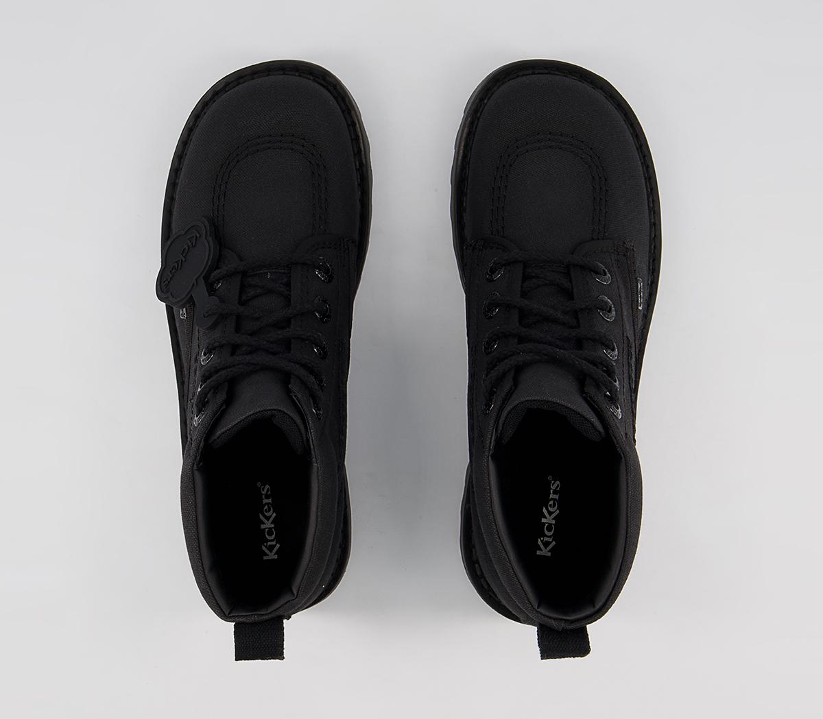 Kickers Kizziie Hi Text Boots Kickers Kizziie Hi Text Boots Black