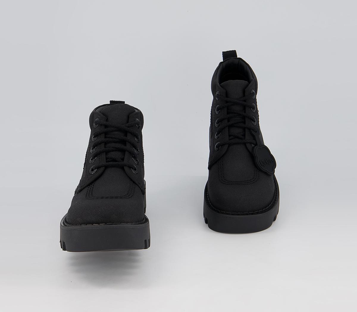Kickers Kizziie Hi Text Boots Kickers Kizziie Hi Text Boots Black
