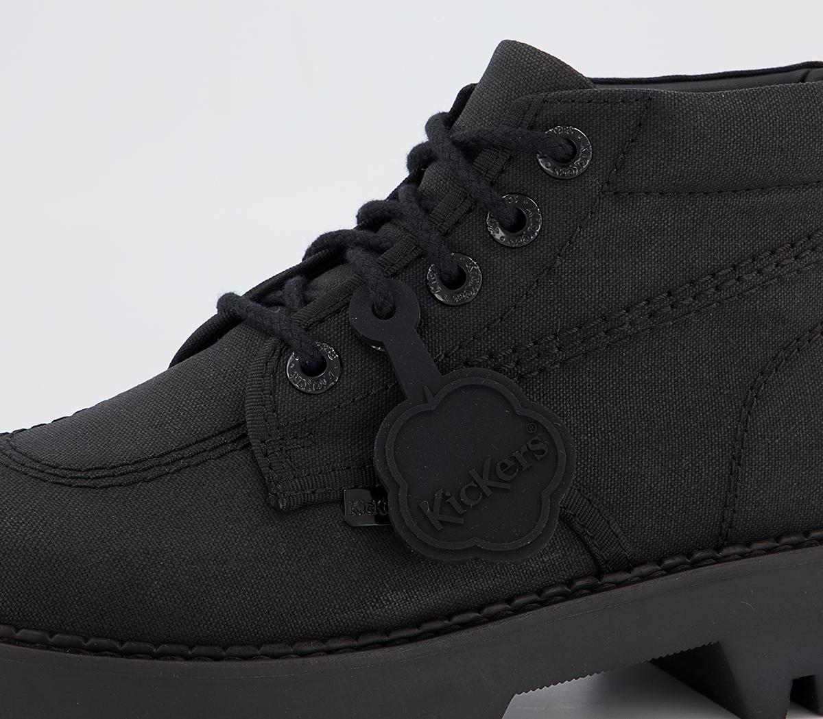 Kickers Kizziie Hi Text Boots Kickers Kizziie Hi Text Boots Black