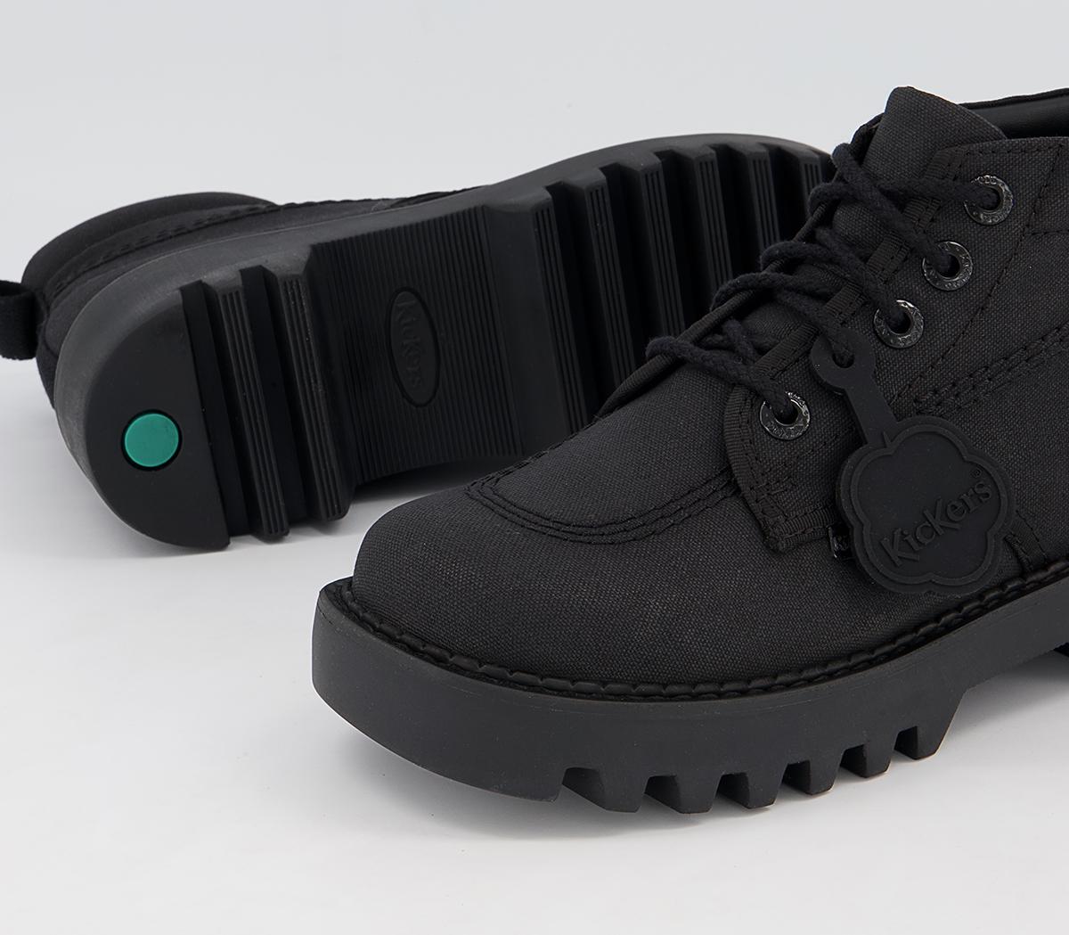 Kickers Kizziie Hi Text Boots Kickers Kizziie Hi Text Boots Black