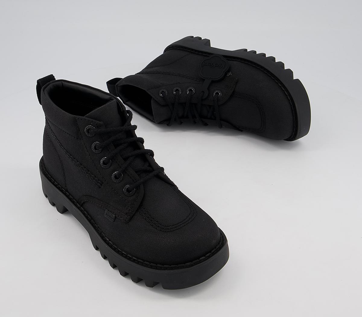 kickers kizziie cleated ankle boots in black