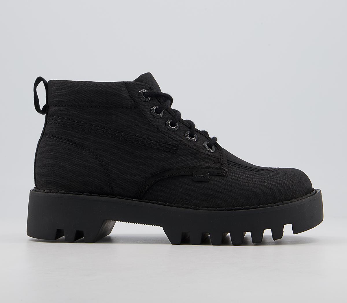 Kickers Kizziie Hi Text Boots Kickers Kizziie Hi Text Boots Black