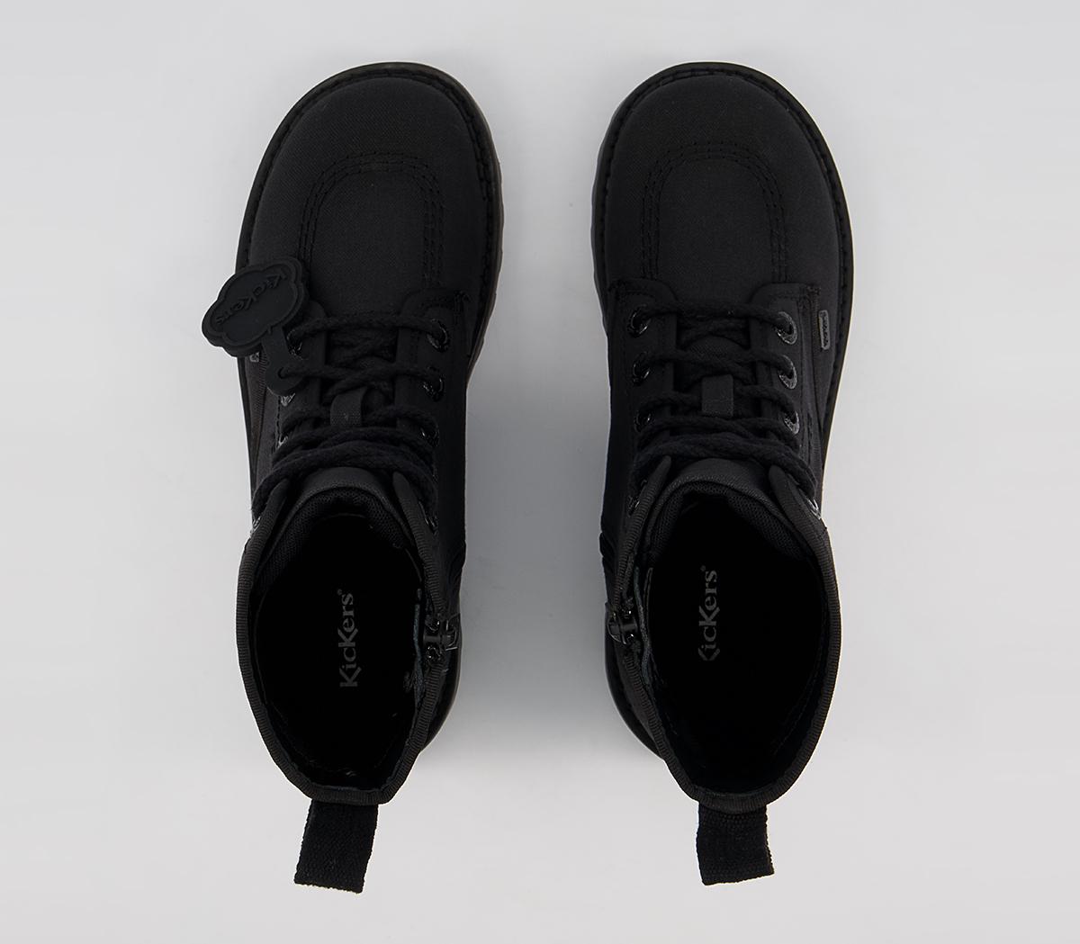 kickers kizziie cleated ankle boots in black