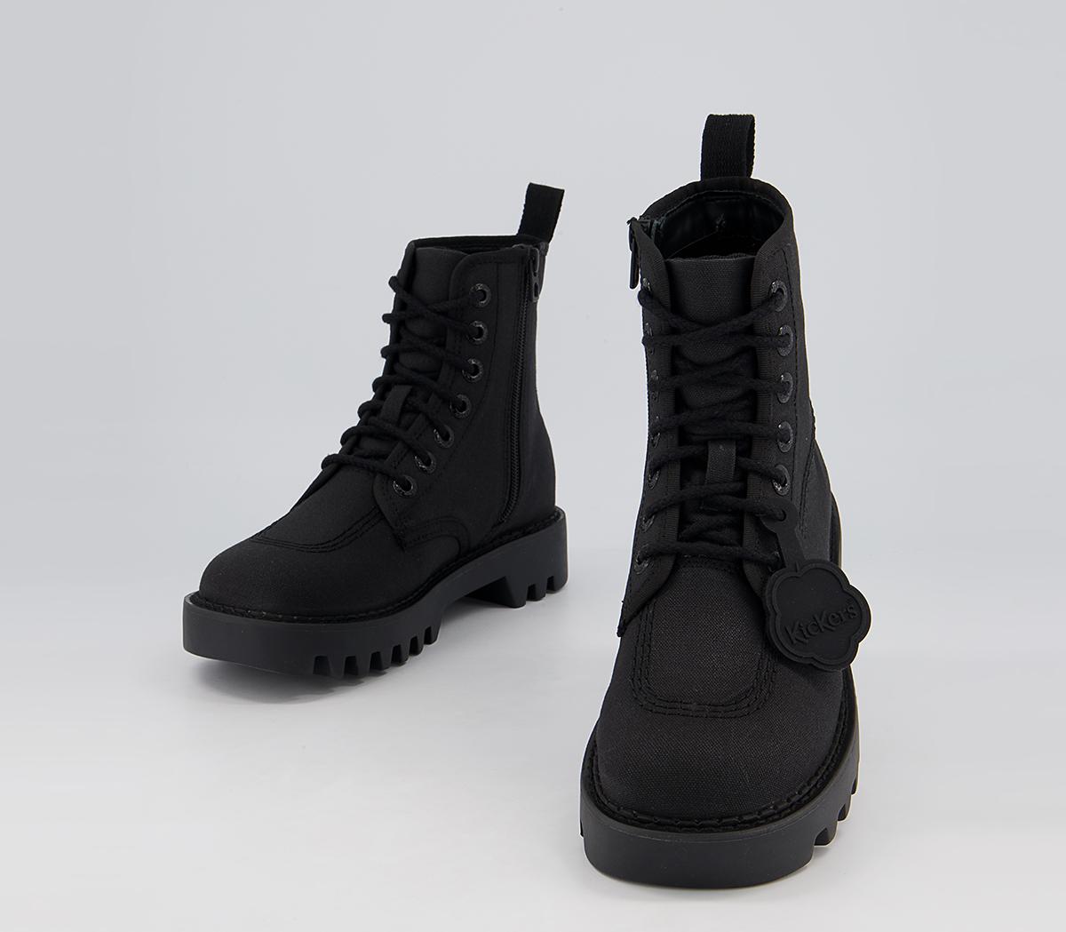 Kickers Kizziie Higher Text Boots Kickers Kizziie Higher Text Boots Black