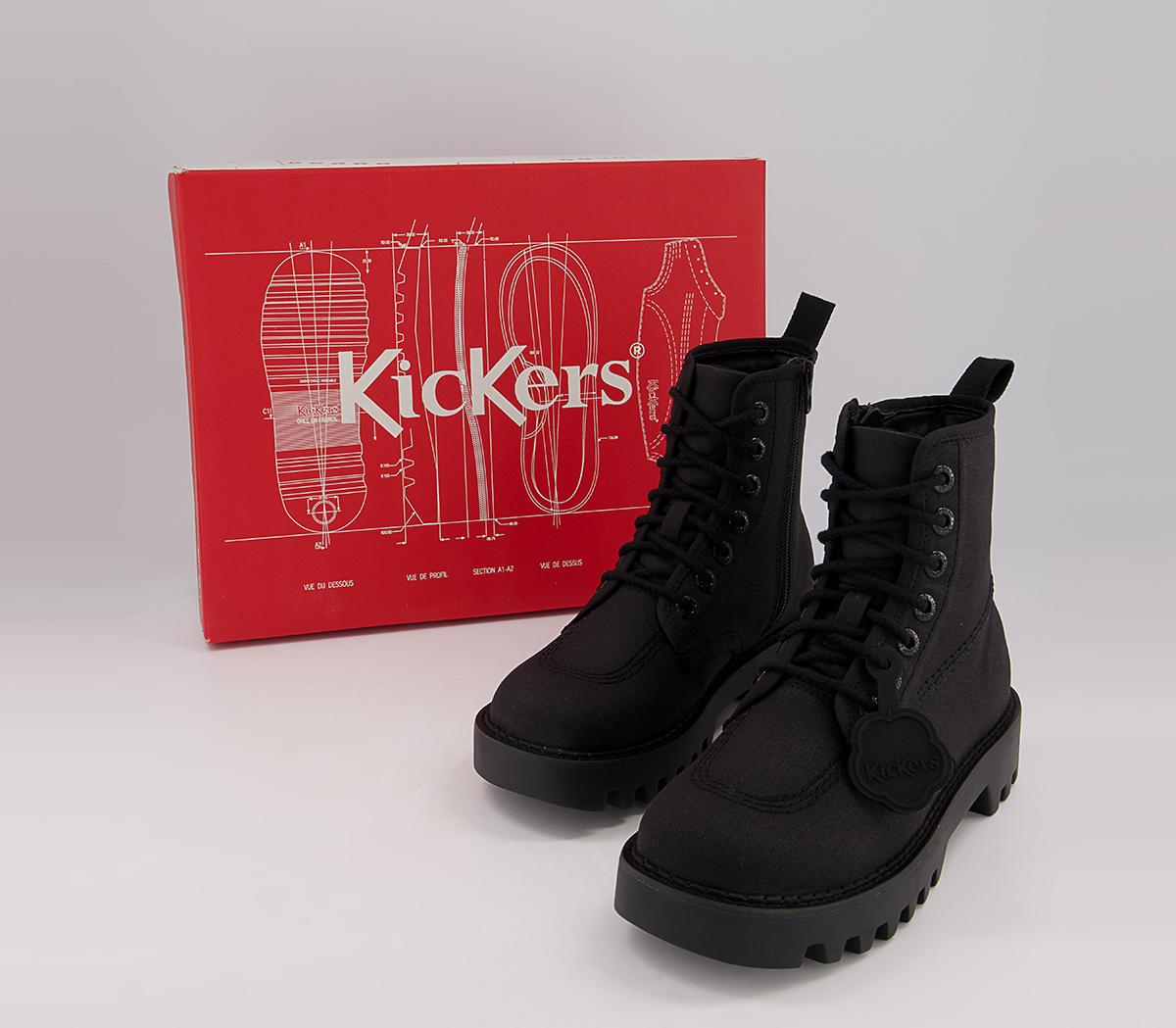 Kickers Kizziie Higher Text Boots Kickers Kizziie Higher Text Boots Black