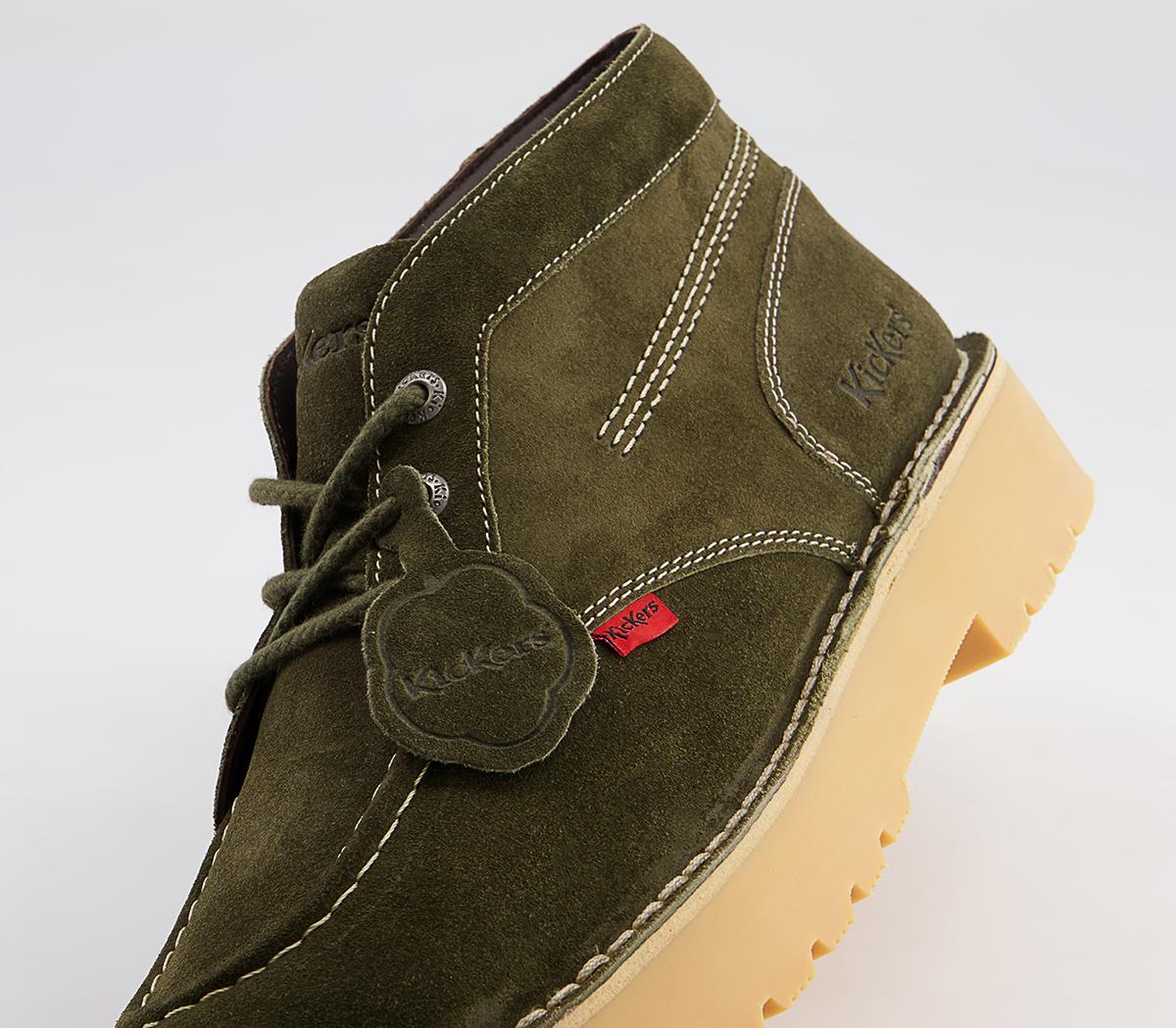 Kickers Daltrey Chuck Boots Green Men’s Boots