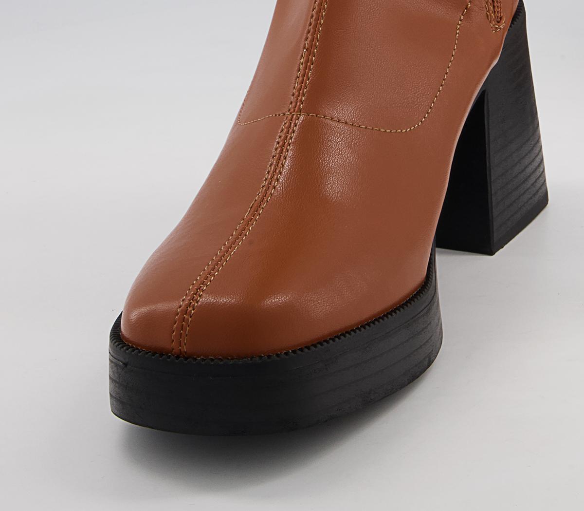 Raid Rubinaa Heeled Boots Raid Rubinaa Heeled Boots Tan