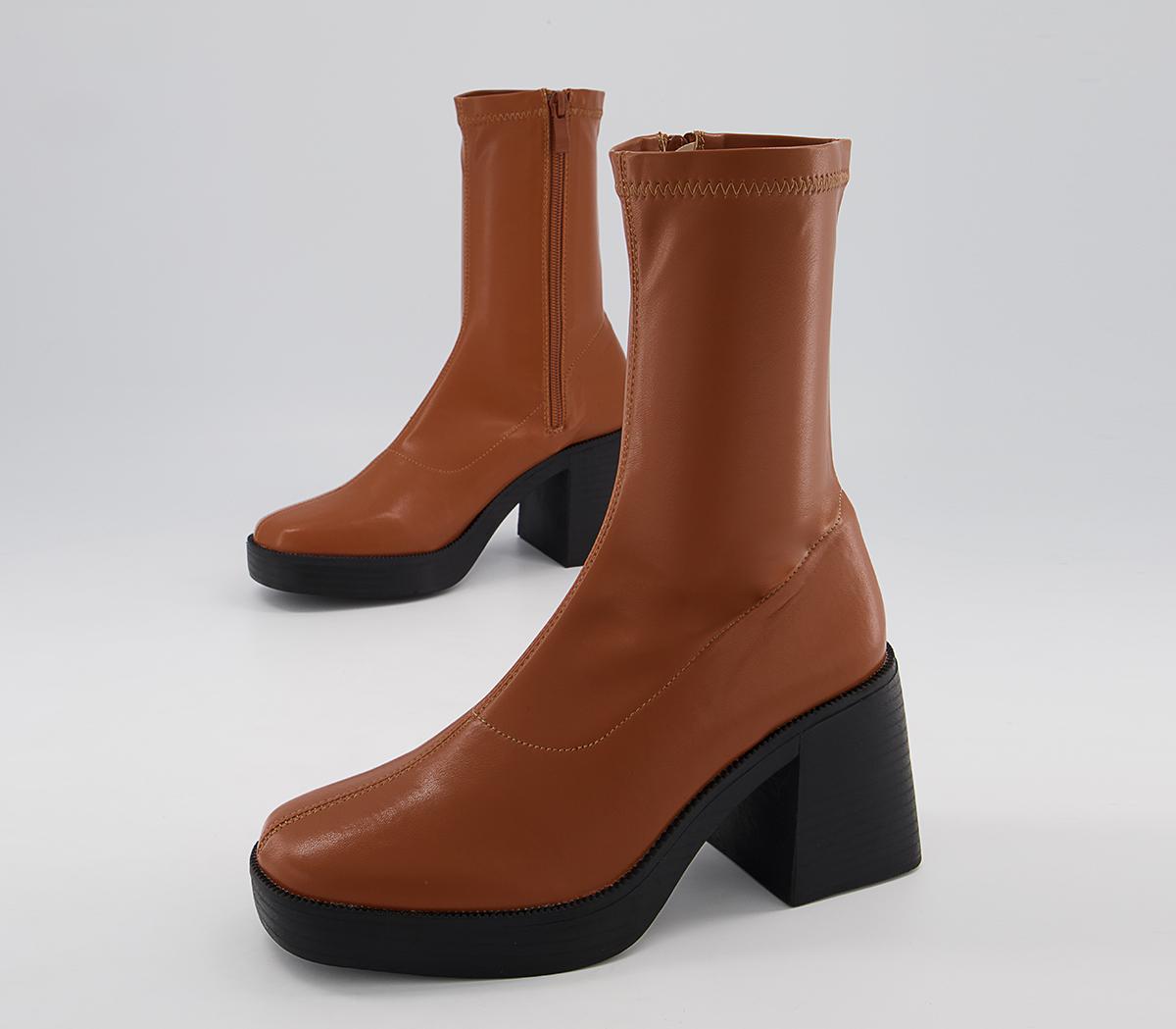 Raid Rubinaa Heeled Boots Raid Rubinaa Heeled Boots Tan