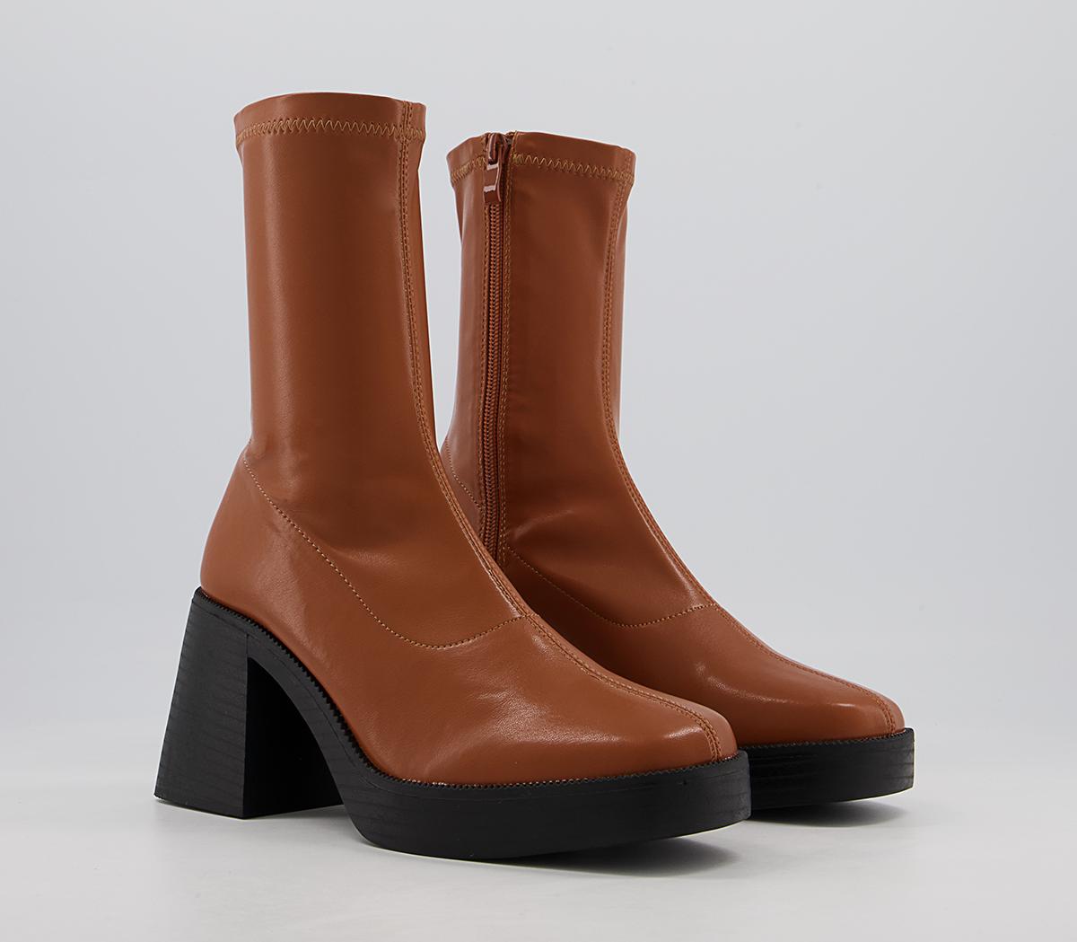 Raid Rubinaa Heeled Boots Raid Rubinaa Heeled Boots Tan