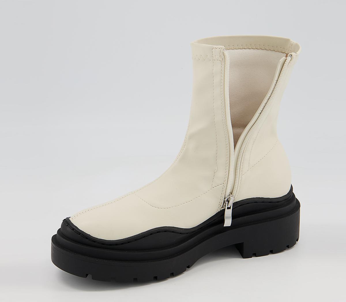 Raid Aleesha Wave Boots Cream - Women's Ankle Boots