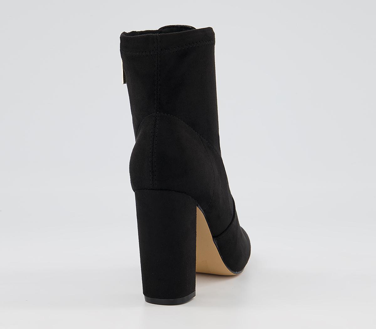 Office Alberta High Round Toe Block Heel Ankle Boots Office Alberta High Round Toe Block Heel Ankle Boots Black