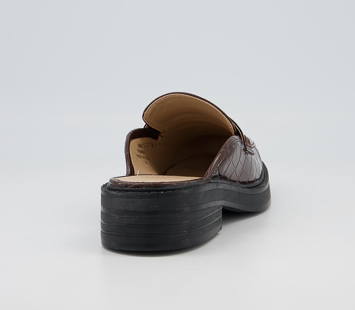 Office Formed Loafer Mules Office Formed Loafer Mules Chocolate Croc
