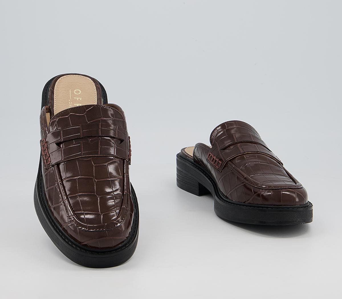 Office Formed Loafer Mules Office Formed Loafer Mules Chocolate Croc