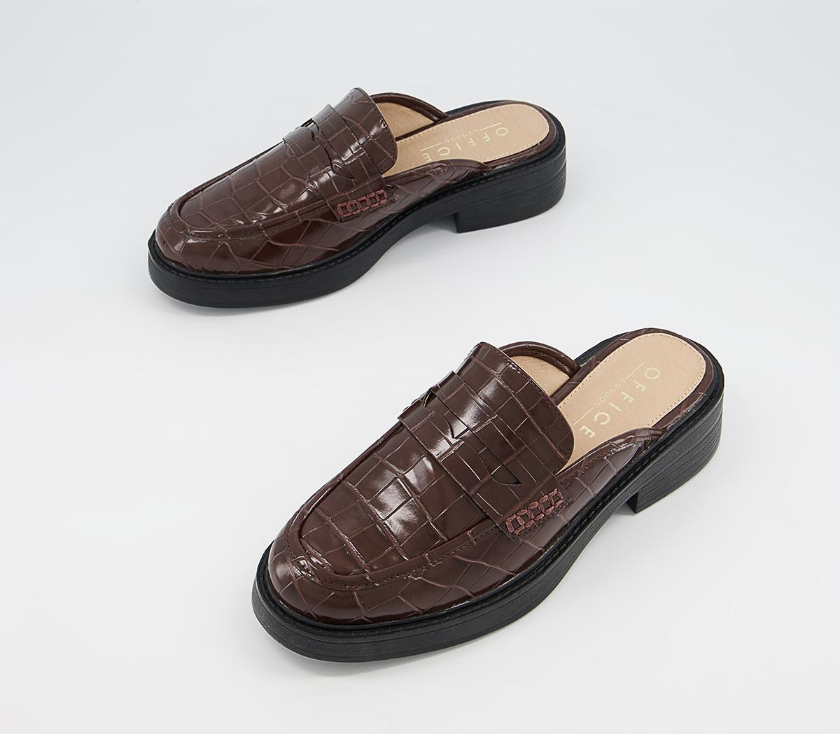 Office Formed Loafer Mules Office Formed Loafer Mules Chocolate Croc