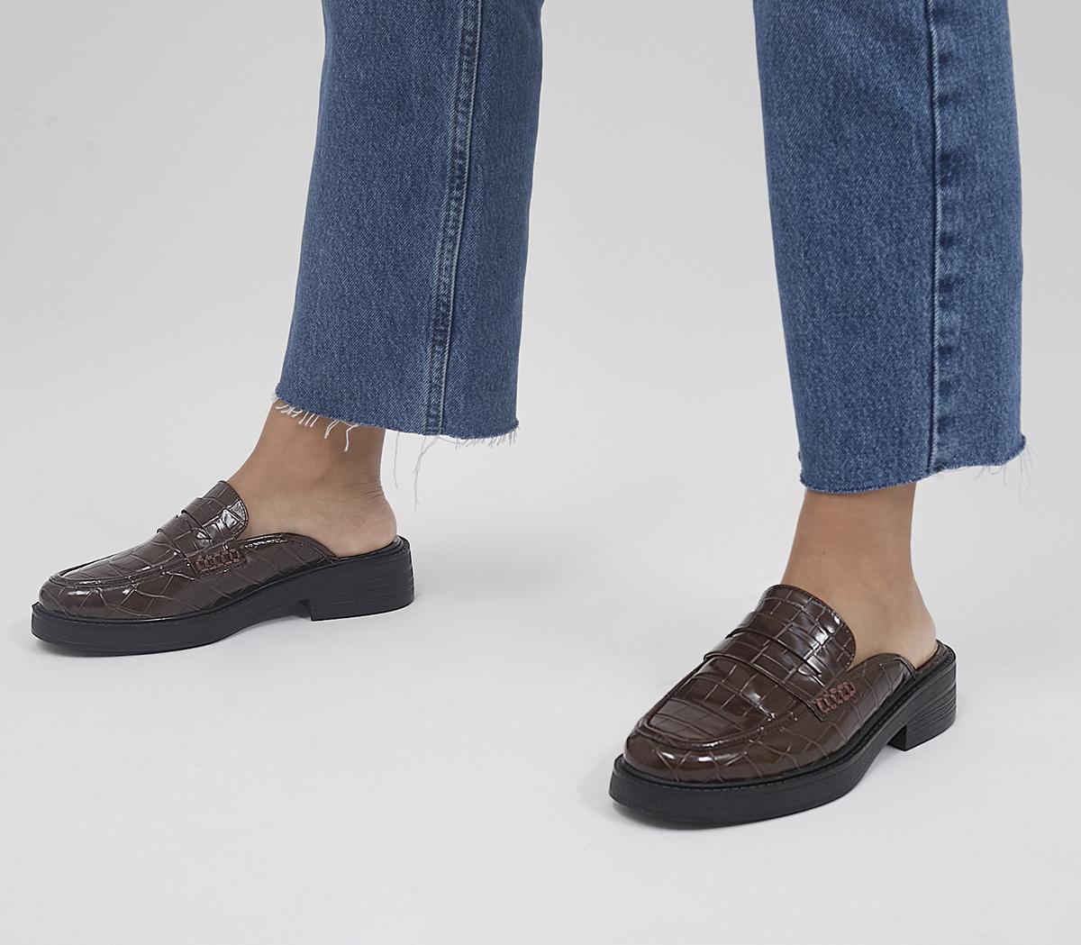 Formed Loafer Mules   Synthetic