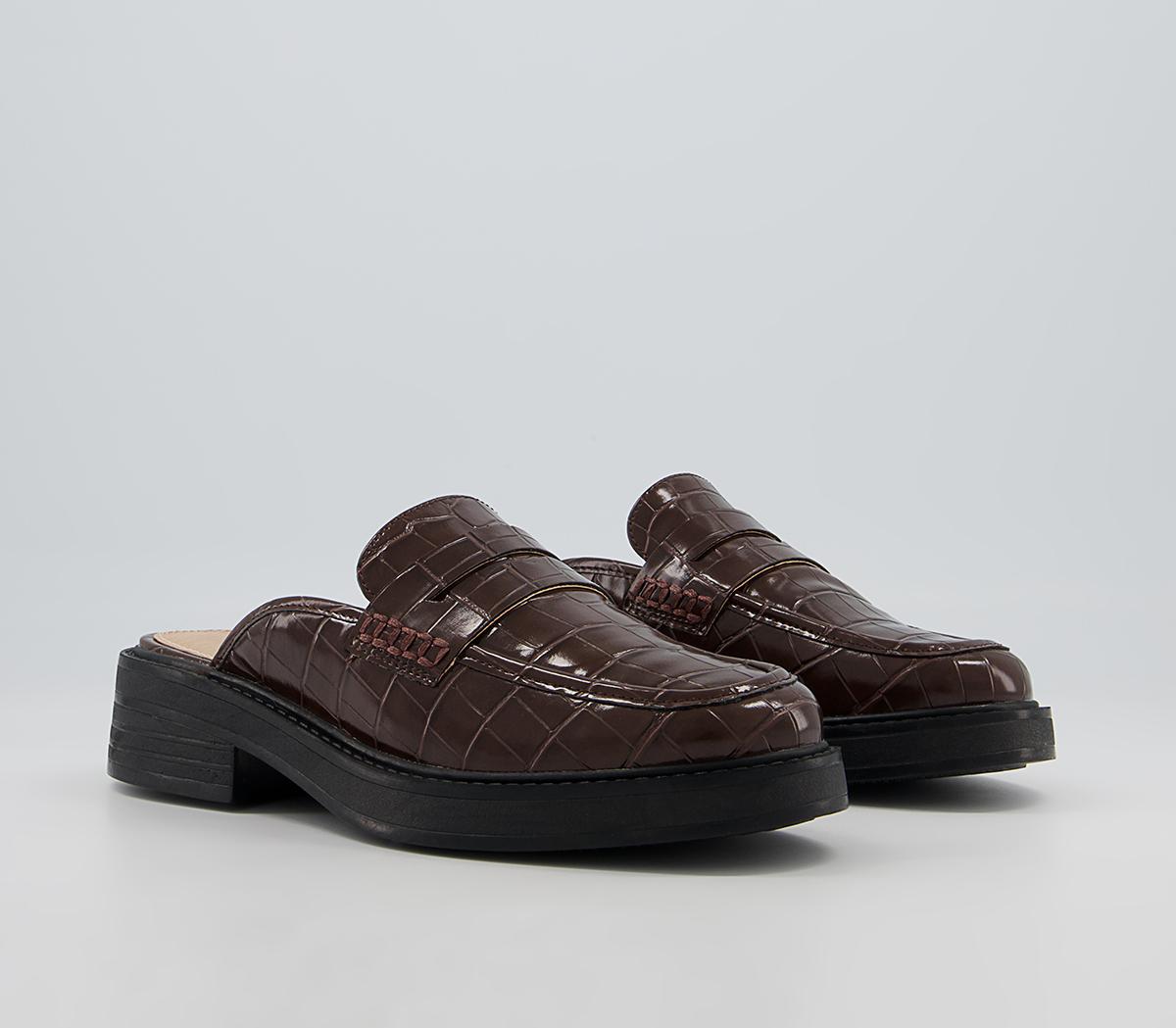 Office Formed Loafer Mules Office Formed Loafer Mules Chocolate Croc