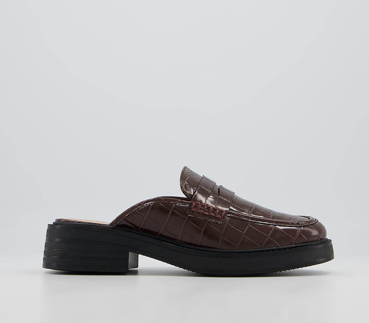 Office Formed Loafer Mules Office Formed Loafer Mules Chocolate Croc