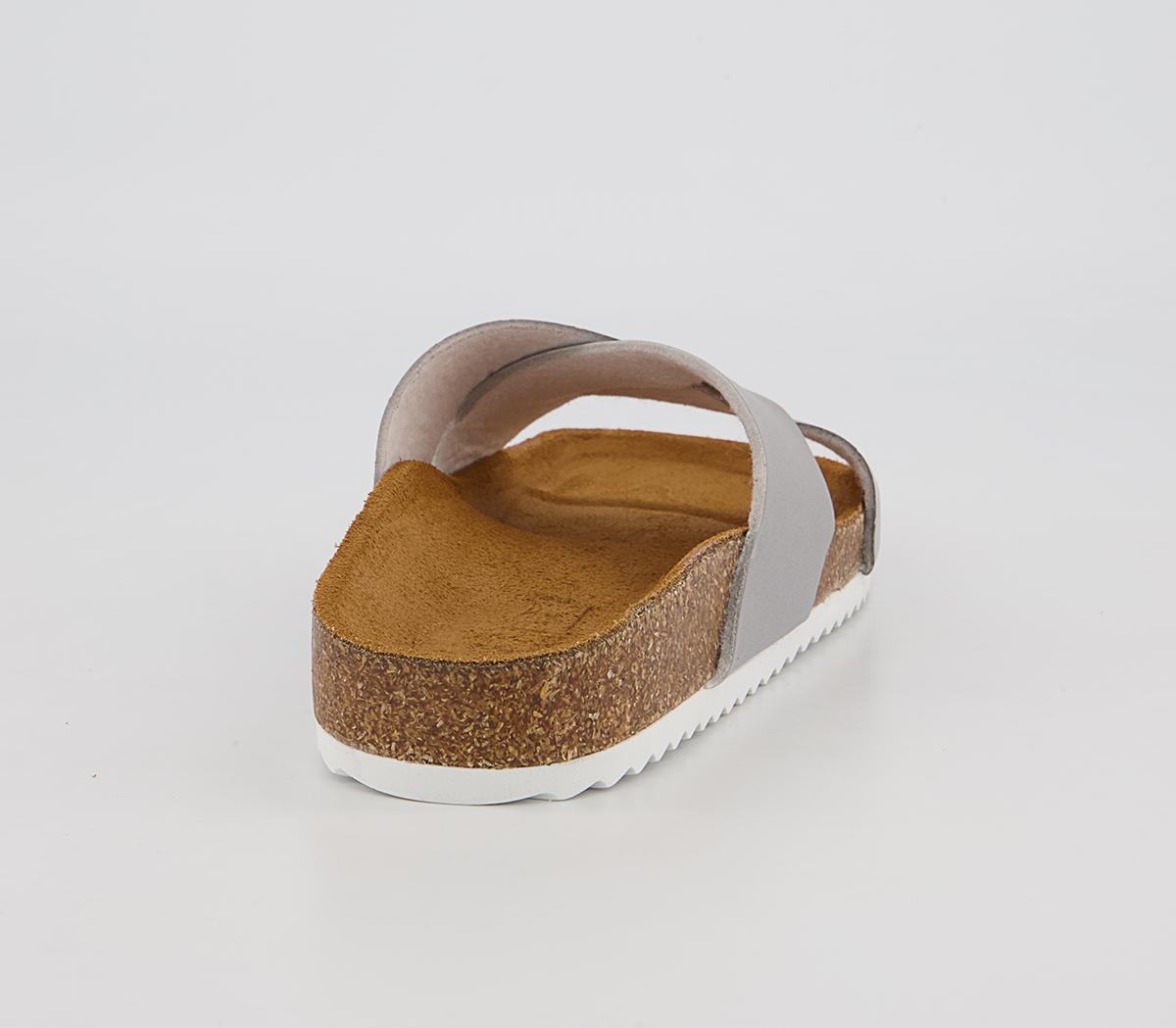Office Scorching Cross Strap Footbed Flat Sandals Office Scorching Cross Strap Footbed Flat Sandals Grey Nubuck Croc
